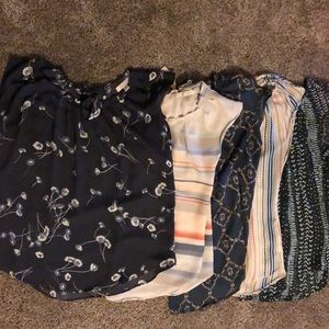 LC Lauren Conrad pleat neck tops bundle
